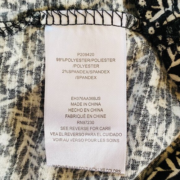 Steve Madden NEW Black w/ White Floral Pattern Dress "Cloud Dancer" size M - Picture 9 of 10